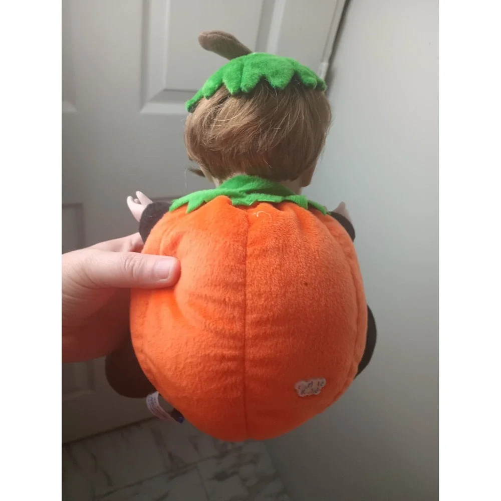 Cuddle Kids 2002 Halloween Batty Bobbie & Pumpkin Doll‎ Set Vintage Plush